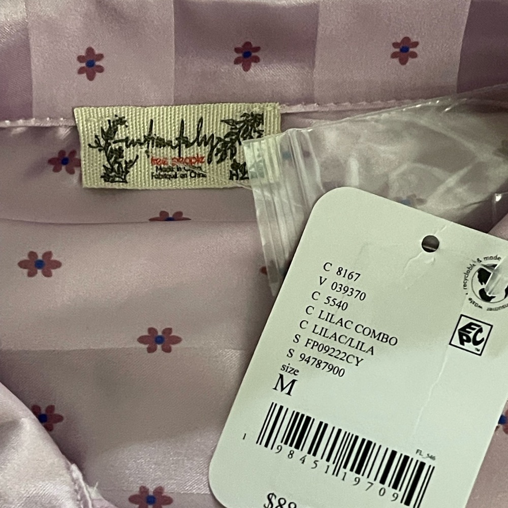 Free People Pillow Talk PJ Set Lilac Combo - Picture 6 of 7